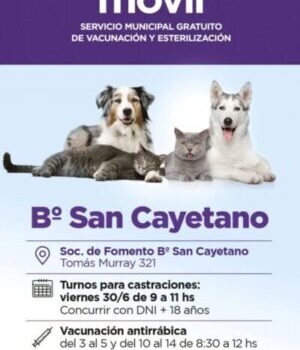 Quirófano móvil: se realizarán castraciones en San Cayetano y Santa Lucía
