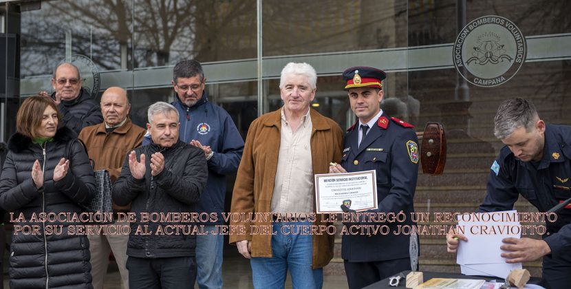 Abella acompañó el acto por el 74° aniversario de la creación de la Asociación de Bomberos Voluntarios
