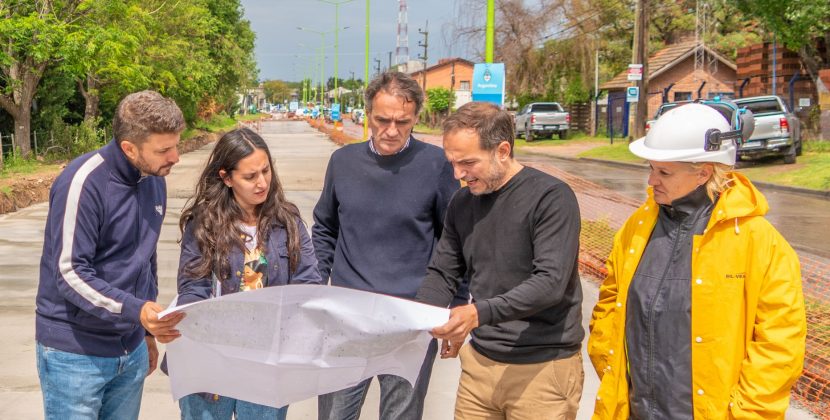 Abella y el ministro de Obras Públicas recorrieron el inicio de la reconstrucción de la Ruta 4