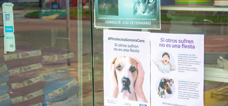 Veterinarias y comercios de la ciudad se suman a la campaña #PirotecniaSonoraCero