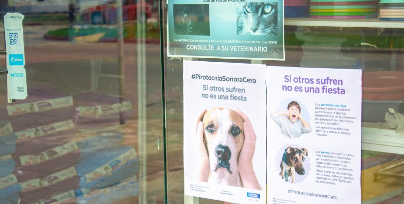 Veterinarias y comercios de la ciudad se suman a la campaña #PirotecniaSonoraCero
