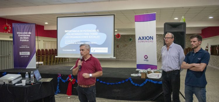 Instituciones participaron de una capacitación sobre voluntariado impulsada por el Municipio y AXION energy